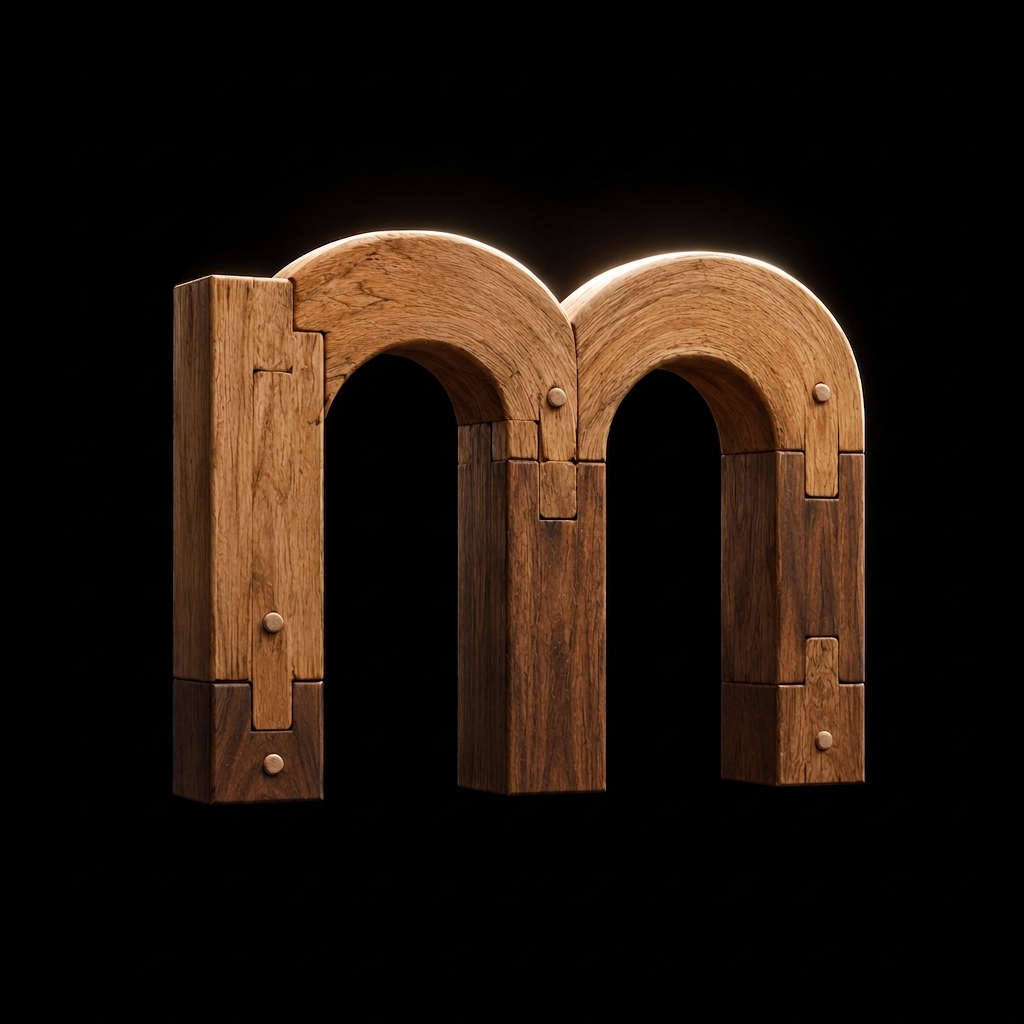 wooden m